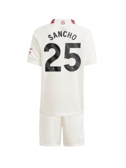 Manchester United Jadon Sancho #25 Dječji Rezervni Dres kompleti 2023-24 Kratak Rukavima (+ kratke hlače)